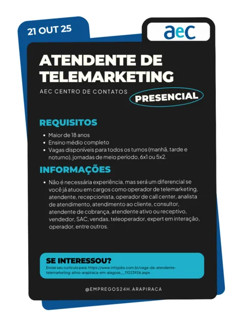 Imagem ilustrativa da imagem Atendente De Telemarketing