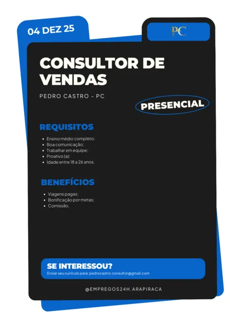 Imagem ilustrativa da imagem Consultor de Vendas
